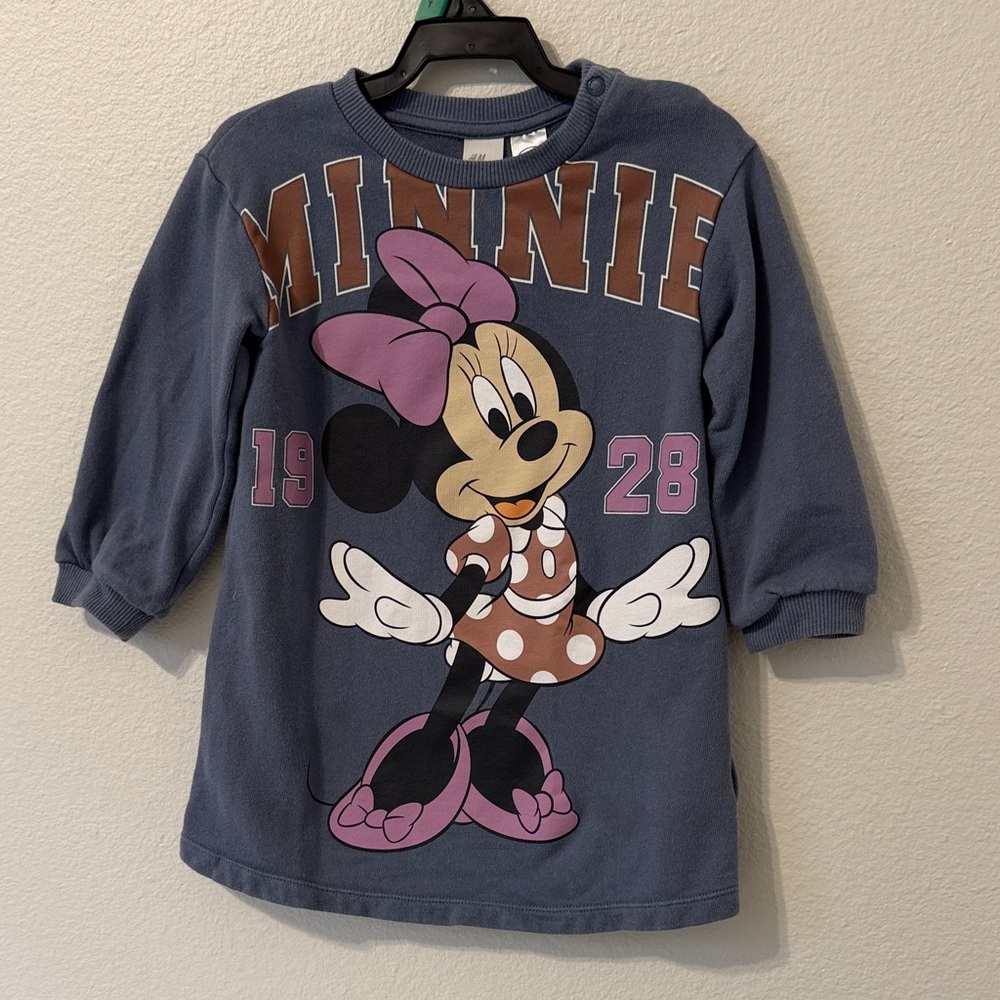 💗 Disney Minnie Mouse Sweater Dress – Size 2T